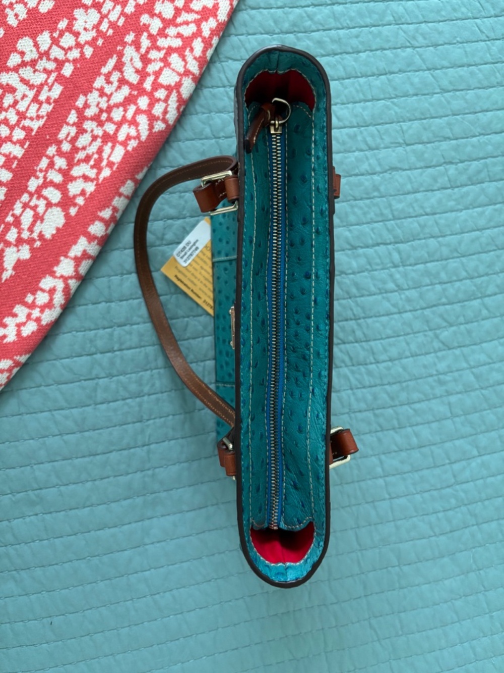 Dooney & Bourke Turquoise Small Lexington Bag - Picture 11 of 13